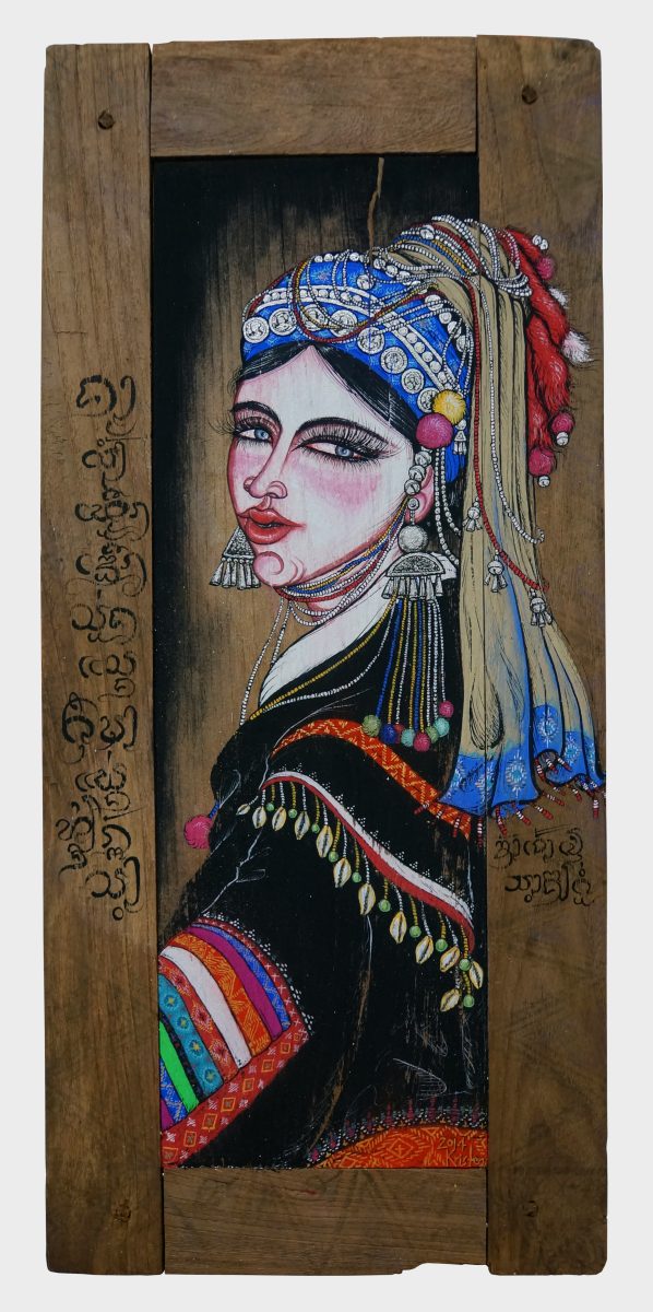 Girl with silver earrings